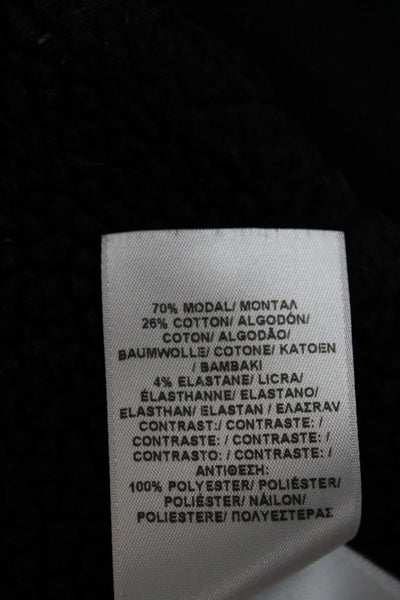Velvet by Graham & Spencer Womens Bomber Jacket Black Mock Neck Zip Size M