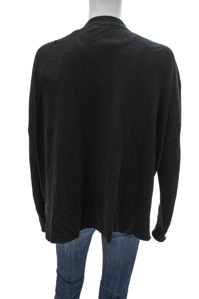 ATM Unisex Black V-Neck Cardigan Long Sleeve Size M