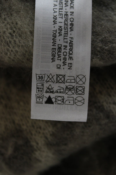 Zara Unisex Cardigan Brown Leopard V-Neck Button Long Sleeve Size M