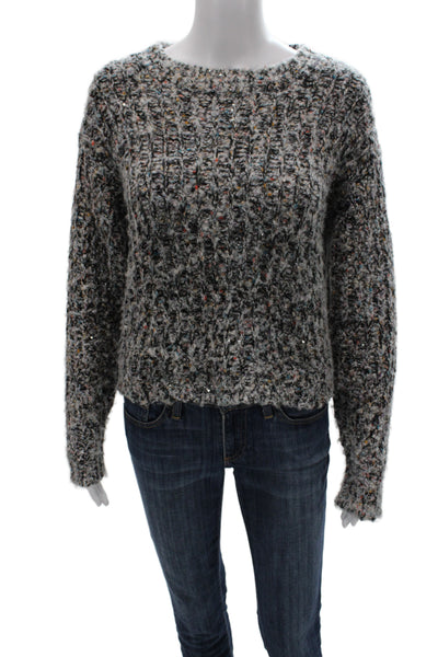 Zara Unisex Pullover Sweater Gray Crew Neck Long Sleeve Size M