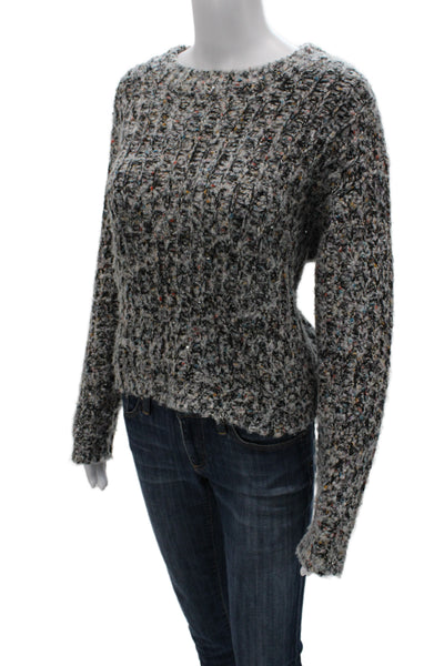 Zara Unisex Pullover Sweater Gray Crew Neck Long Sleeve Size M