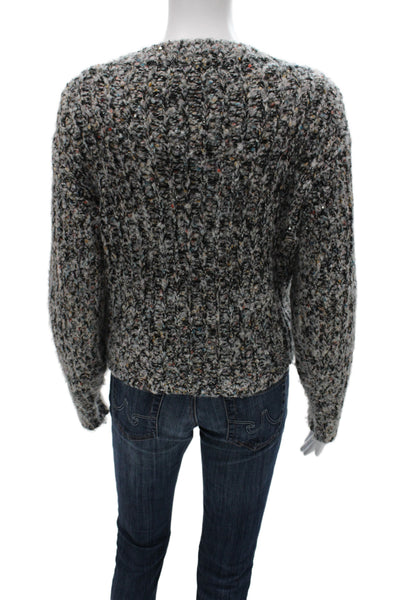 Zara Unisex Pullover Sweater Gray Crew Neck Long Sleeve Size M