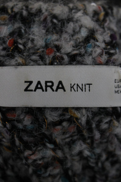 Zara Unisex Pullover Sweater Gray Crew Neck Long Sleeve Size M