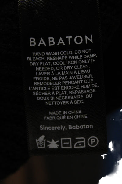Babaton Unisex Black Pullover Sweater Mock Neck Cap Sleeve Size S
