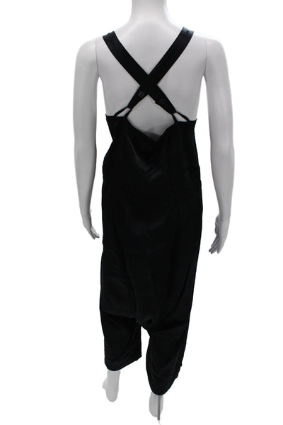 Prairie Underground Women Sleeveless Jumpsuit Black 55% Rayon 45% Cotton Size M