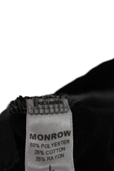 Monrow Womens Black Jogger Sweatpants Stars Drawstring Size L