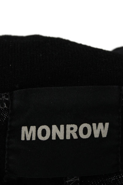 Monrow Womens Black Jogger Sweatpants Stars Drawstring Size L
