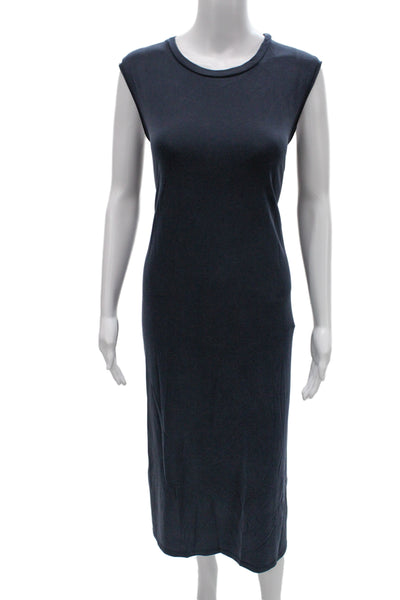 Karen by Simonsen Women Dark Blue Sleeveless Tank Sheath Midi Dress Size L