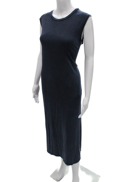 Karen by Simonsen Women Dark Blue Sleeveless Tank Sheath Midi Dress Size L