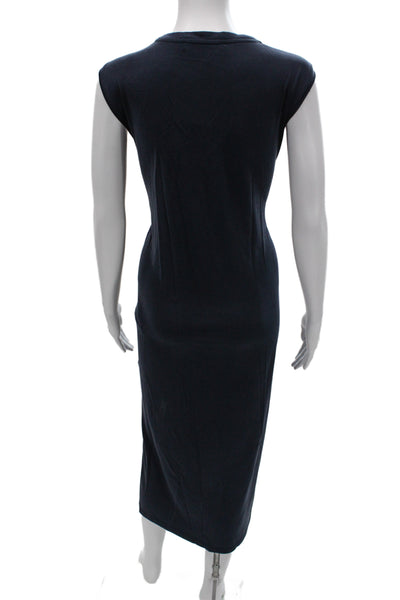 Karen by Simonsen Women Dark Blue Sleeveless Tank Sheath Midi Dress Size L