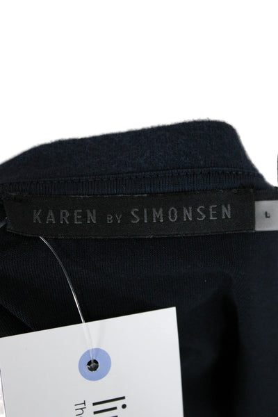 Karen by Simonsen Women Dark Blue Sleeveless Tank Sheath Midi Dress Size L