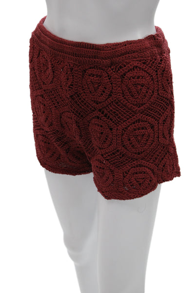 Zara Women Red Sleeveless Top and Shorts Set Size L