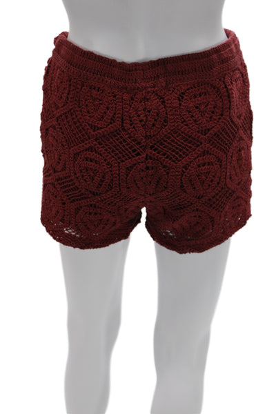 Zara Women Red Sleeveless Top and Shorts Set Size L