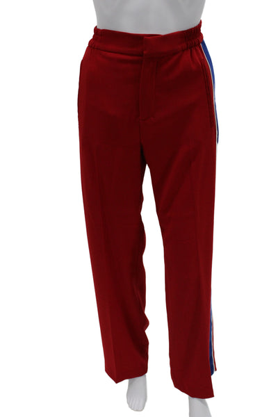 Zara Unisex Sweatpants Red Drawstring 100% Polyester Size S
