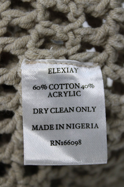 Elexiay Women Mini Skirt Beige Size L