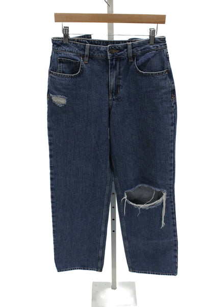 Ksubi Women Boyfriend Mom Dark Blue High Rise Jeans Size 25