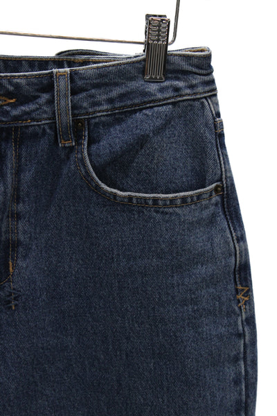 Ksubi Women Boyfriend Mom Dark Blue High Rise Jeans Size 25