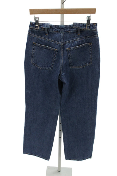 Ksubi Women Boyfriend Mom Dark Blue High Rise Jeans Size 25