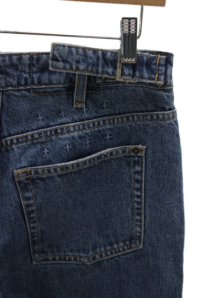 Ksubi Women Boyfriend Mom Dark Blue High Rise Jeans Size 25