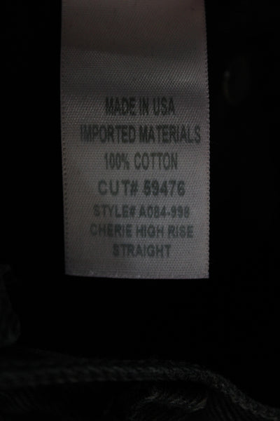 Agolde Women Straight Cropped Dark Gray High Rise Jeans Size 26