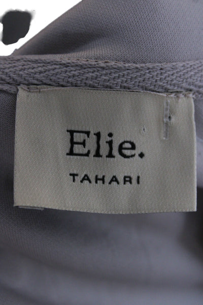 Elie Tahari Women Pullover Hoodie Beige Drawstring Designer Size M