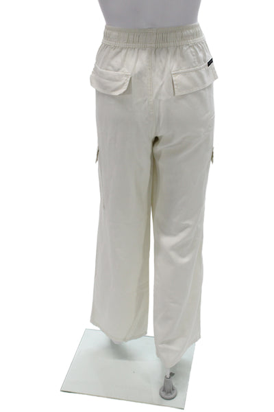Sanctuary Women Ivory Cargo Pants Drawstring Inseam 27in Size M