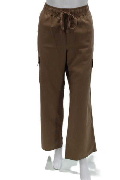 Sanctuary Womens Cargo Pants Brown Lyocell Drawstring 29in Inseam Size M