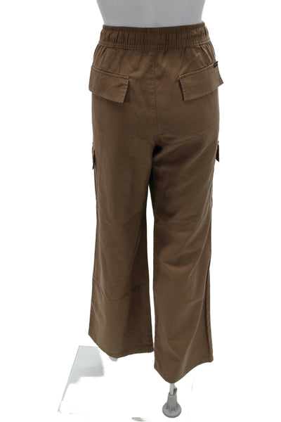 Sanctuary Womens Cargo Pants Brown Lyocell Drawstring 29in Inseam Size M