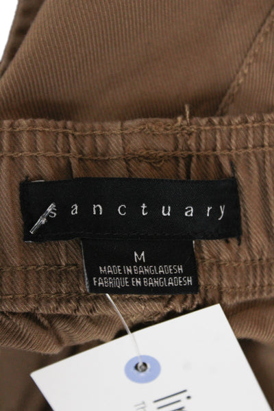 Sanctuary Womens Cargo Pants Brown Lyocell Drawstring 29in Inseam Size M