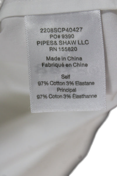 Veronica Beard Women Collared Button-Up Blouse White Long Sleeve Basic Size 2