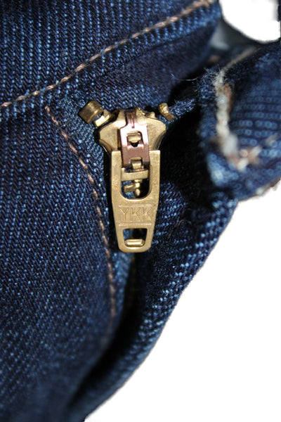 Mother Women Ankle Cropped Jeans Dark Blue Mid Rise Button Fly Size 26