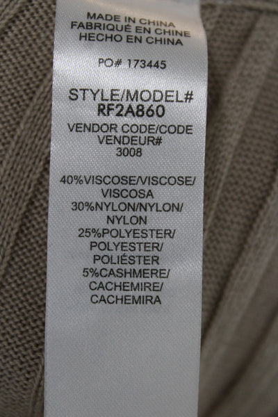 Splendid Women Cropped Striped Sweatpants Beige Drawstring Size M