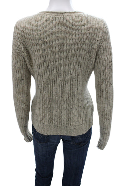 Autumn Cashmere Unisex Beige 100% Cashmere Pullover Sweater Size S