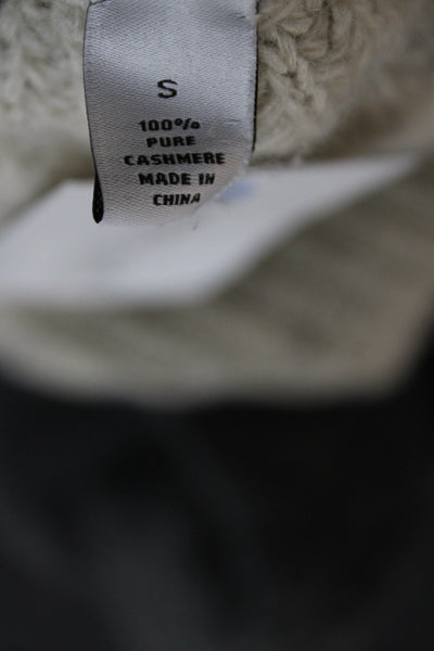 Autumn Cashmere Unisex Beige 100% Cashmere Pullover Sweater Size S