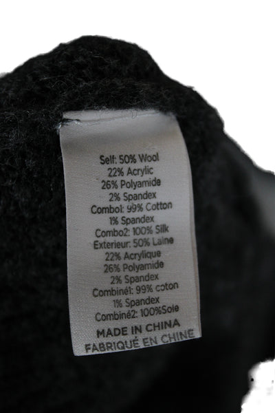 Cinq A Sept Unisex Dark Gray Turtleneck Pullover Sweater Size S