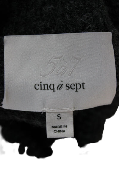 Cinq A Sept Unisex Dark Gray Turtleneck Pullover Sweater Size S