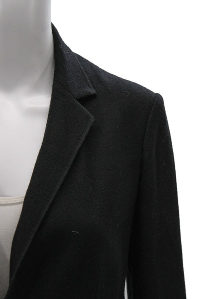 Rag & Bone Womens Black Wool Collared Button Blazer Long Sleeve Size 2