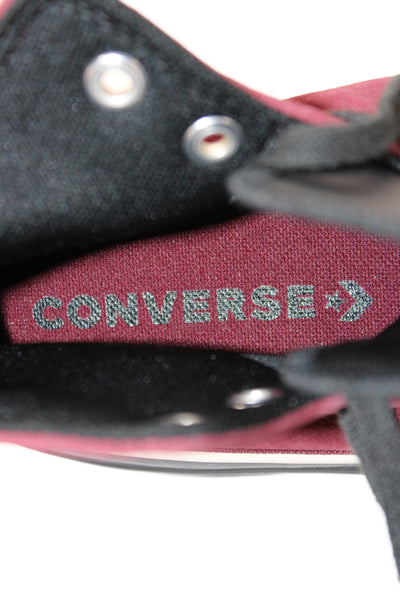 Converse Women's Suede Leather Rubber Sole Sneaker Burgundy/Black Size 8