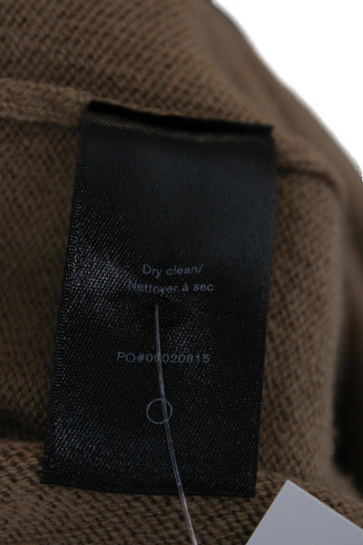 Rag & Bone Womens Cashmere Pullover Hoodie Brown Mock Neck Drawstring Size S