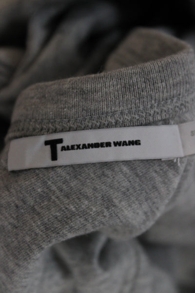 T Alexander Wang Womens Cropped Basic Gray Cotton Sleeveless Tank Size S