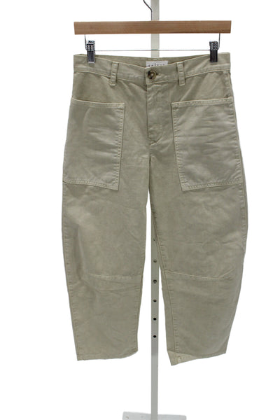 Velvet by Graham & Spencer Unisex Cargo Cropped Beige Cotton Pants Size 2