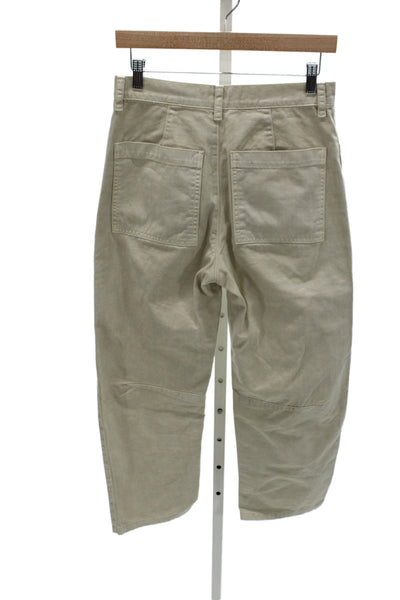 Velvet by Graham & Spencer Unisex Cargo Cropped Beige Cotton Pants Size 2