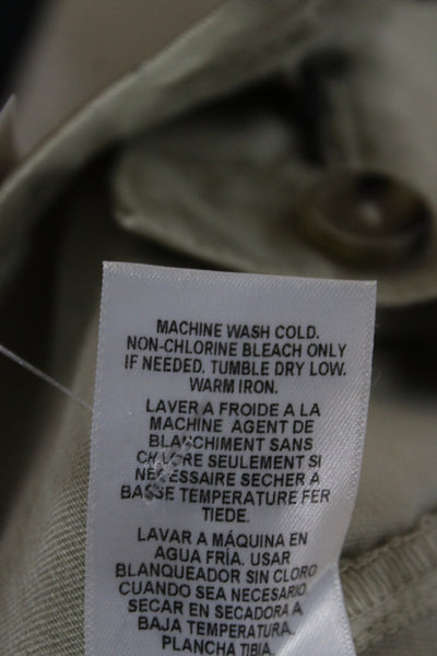Velvet by Graham & Spencer Unisex Cargo Cropped Beige Cotton Pants Size 2