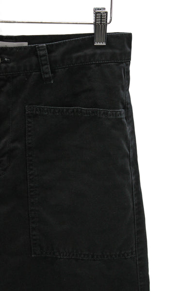Velvet by Graham & Spencer Unisex Cropped Cargo Pants Black Cotton Size 2