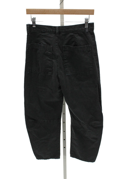 Velvet by Graham & Spencer Unisex Cropped Cargo Pants Black Cotton Size 2
