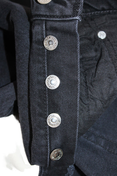 Levis Women Straight Black High Waist Jeans 32in Inseam Size 25