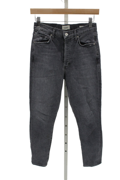 Citizens of Humanity Womens Dark Gray High Waist Cropped Ankle Jeans Size 25