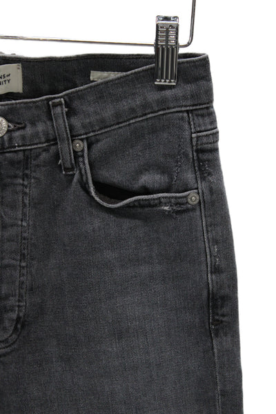 Citizens of Humanity Womens Dark Gray High Waist Cropped Ankle Jeans Size 25