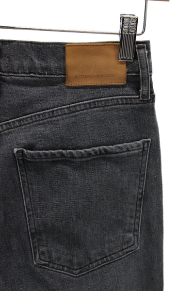 Citizens of Humanity Womens Dark Gray High Waist Cropped Ankle Jeans Size 25