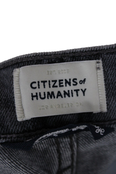 Citizens of Humanity Womens Dark Gray High Waist Cropped Ankle Jeans Size 25